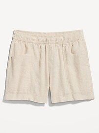 High-Waisted Linen-Blend Utility Shorts for Women -- 3.5-inch inseam | Old Navy (US)