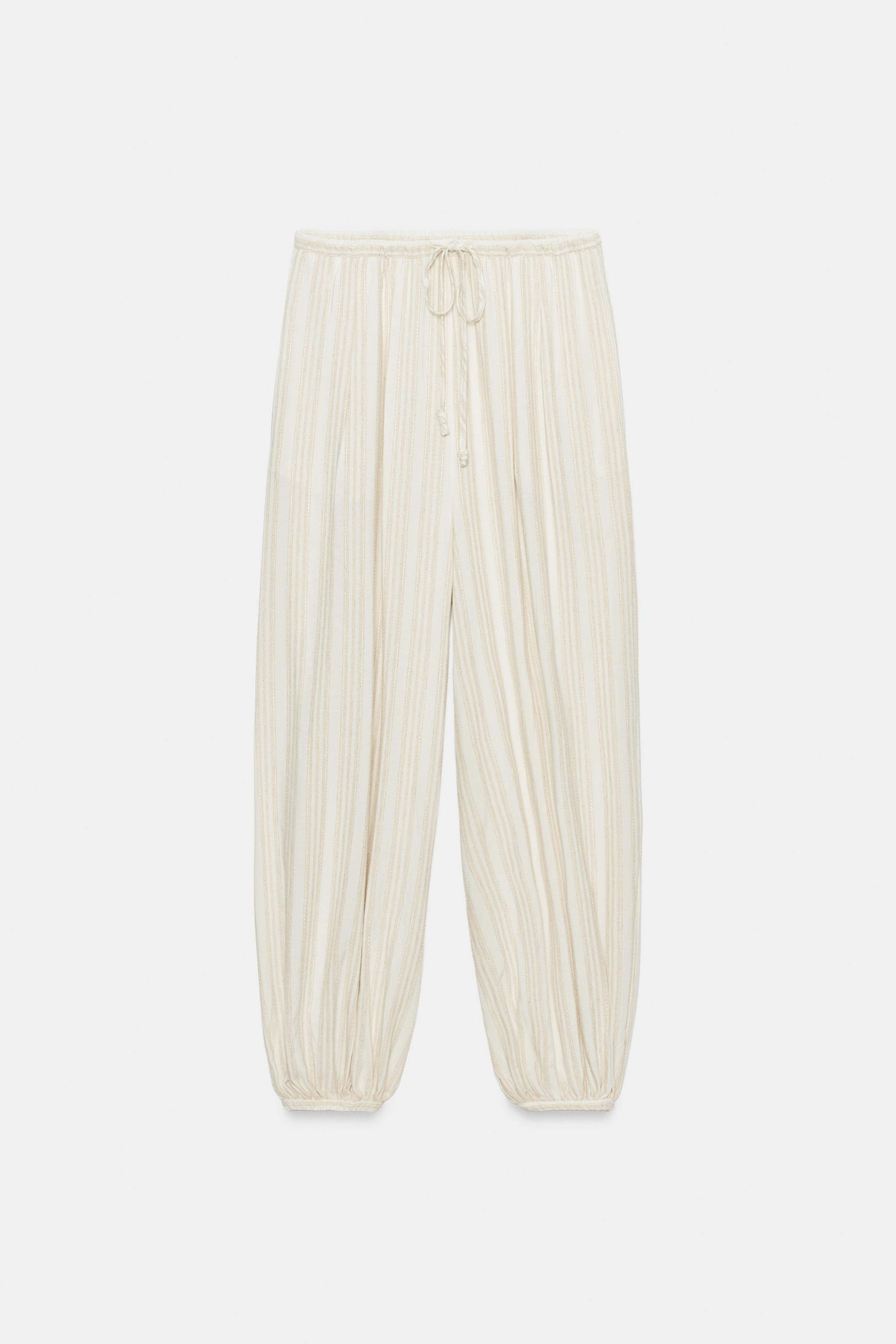 STRIPED BALLOON PANTS ZW COLLECTION | Zara US