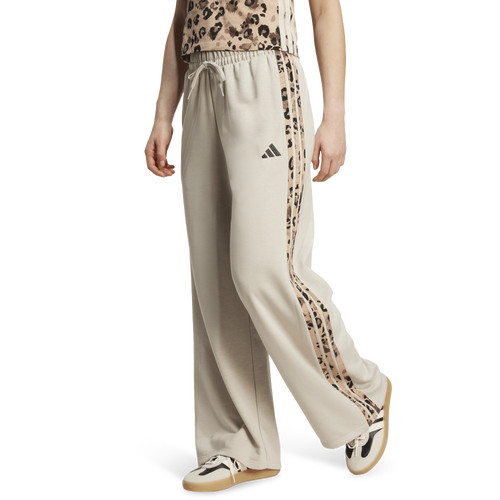 adidas Womens adidas 3-Stripes Animal Printed Open Hem Pants - Womens Wonder Alumina/Multicolor Size S | Foot Locker (US)
