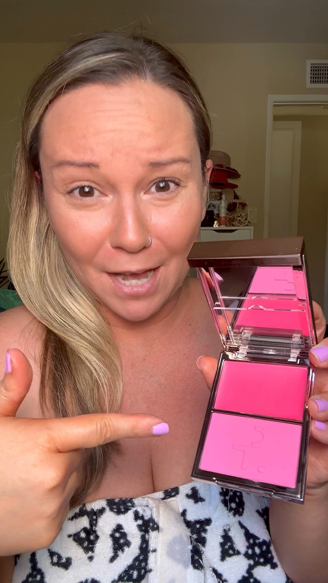 Patrick Ta blush palette in shade “She’s a Doll”
(Apparently you apply the powder first and then the cream with a damp beauty blender!) but I did it opposite here just off the cuff as a first impression before I learned the other way! Gorgeous color either way! 


#LTKSeasonal #LTKBeautySale #LTKbeauty