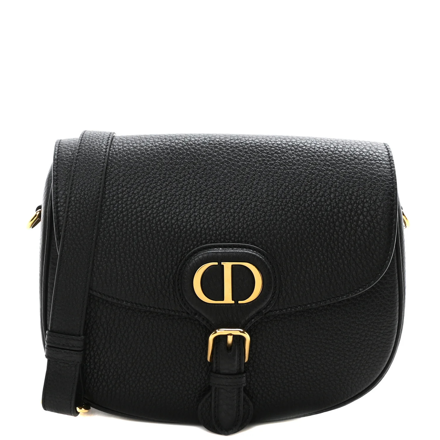 Grained Calfskin Medium Bobby Flap Black | FASHIONPHILE (US)