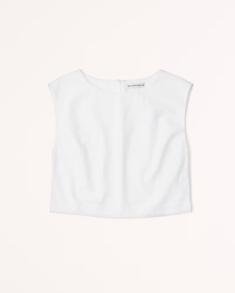Linen-Blend Shell Set Top | Abercrombie & Fitch (US)