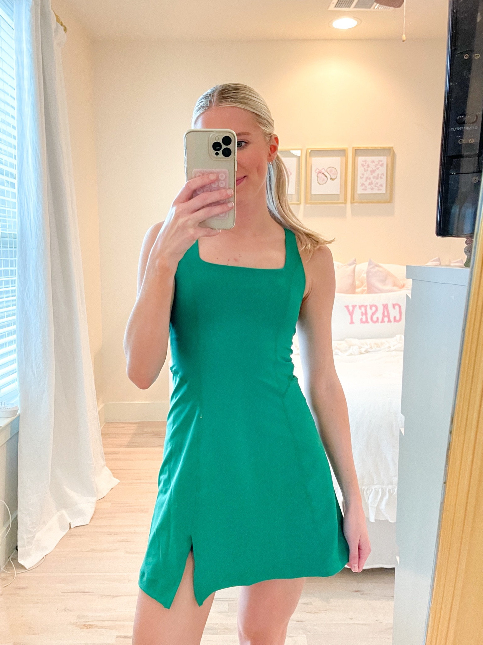 Abercrombie dress//green dress//workout dress 