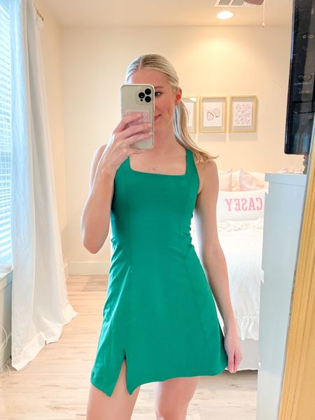 Abercrombie dress//green dress//workout dress 