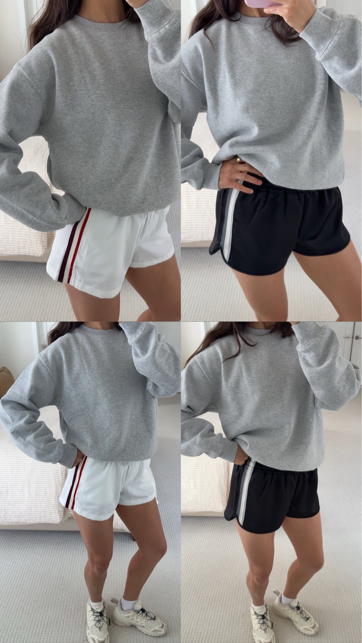 the cutest shorts from active to day to day @Aritzia ! I wear a small in the shorts + crewneck. Linking all of my favorite active from @Aritzia  #aritziapartner #ad