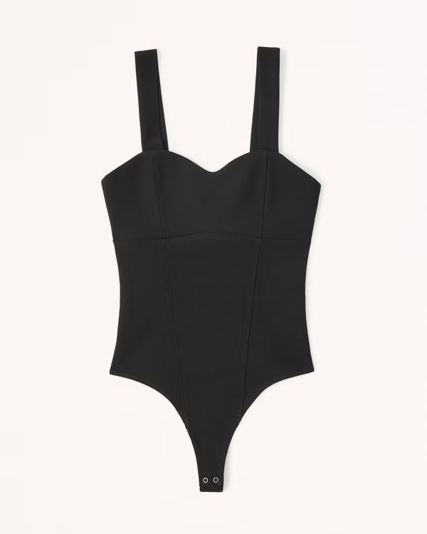 Crepe Sweetheart Bodysuit | Abercrombie & Fitch (US)