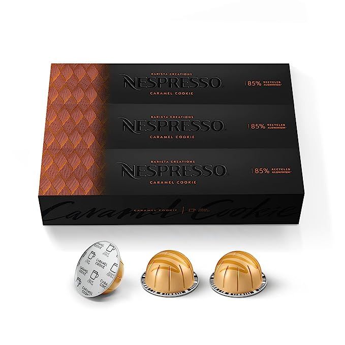 Nespresso Capsules VertuoLine, Caramel Cookie, Mild Roast Coffee, 30 Count Coffee Pods, Brews 7.7... | Amazon (US)