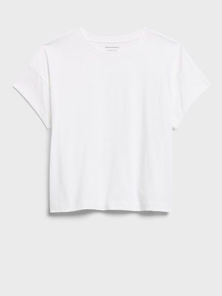 SUPIMA&#xAE; Boxy Cropped T-Shirt | Banana Republic (US)