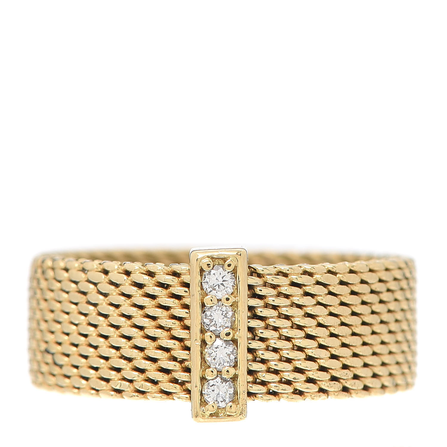 18K Yellow Gold Diamond Somerset Ring 50 5.5 | Fashionphile