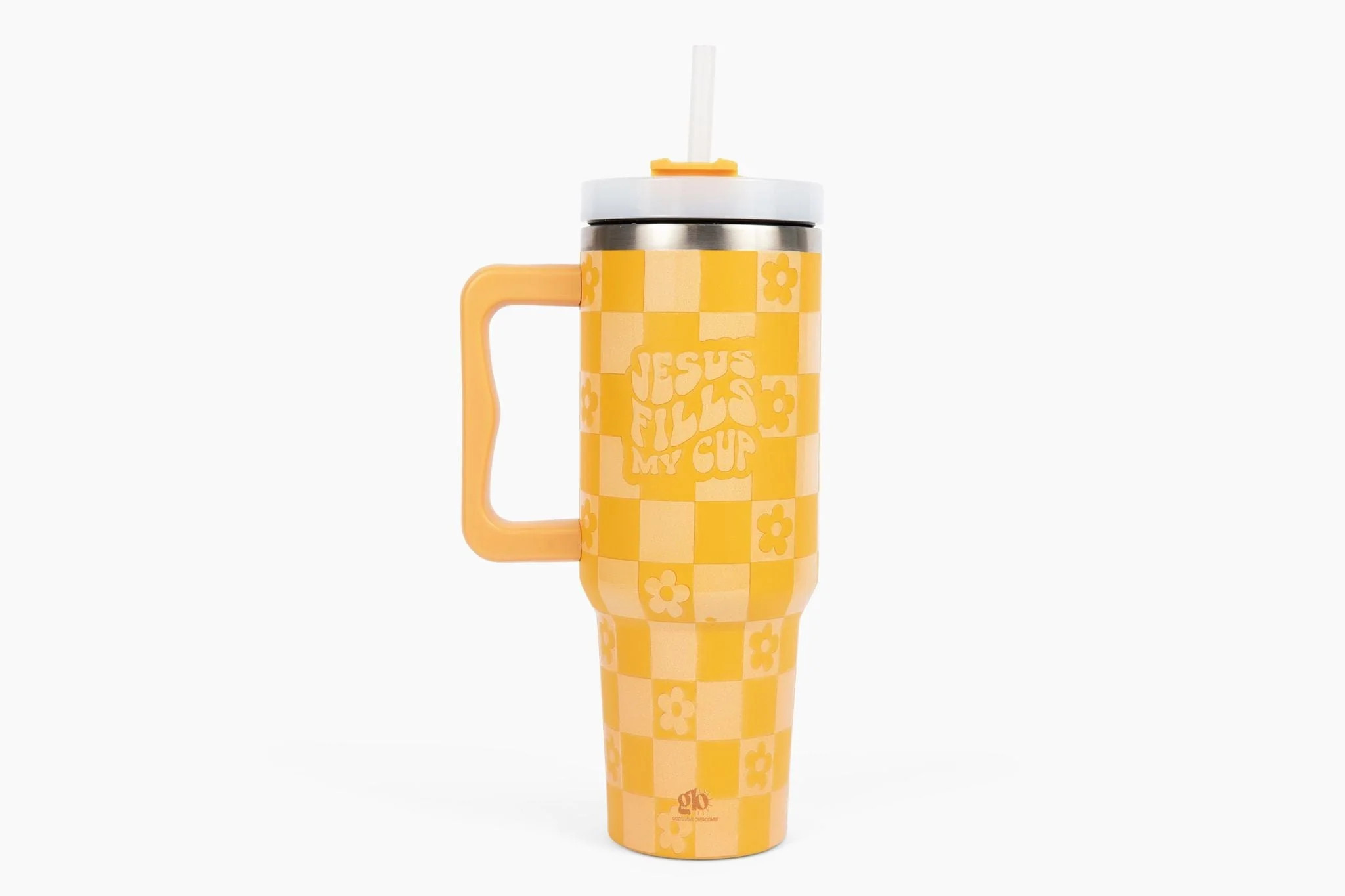 Jesus Fills My Cup 40oz Tumbler w/ Handle | Gods Love Overcomes