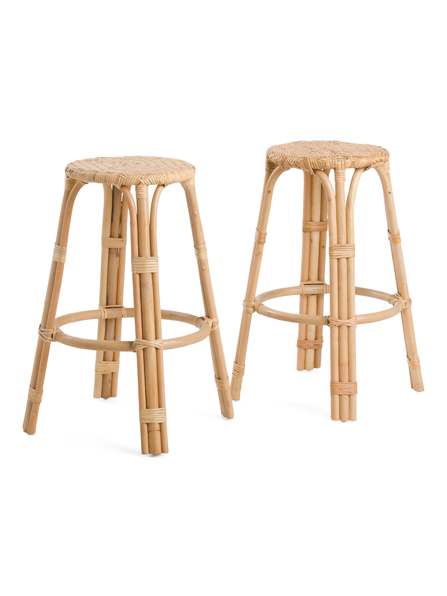 Set Of 2 Rattan Counter Stools | TJ Maxx