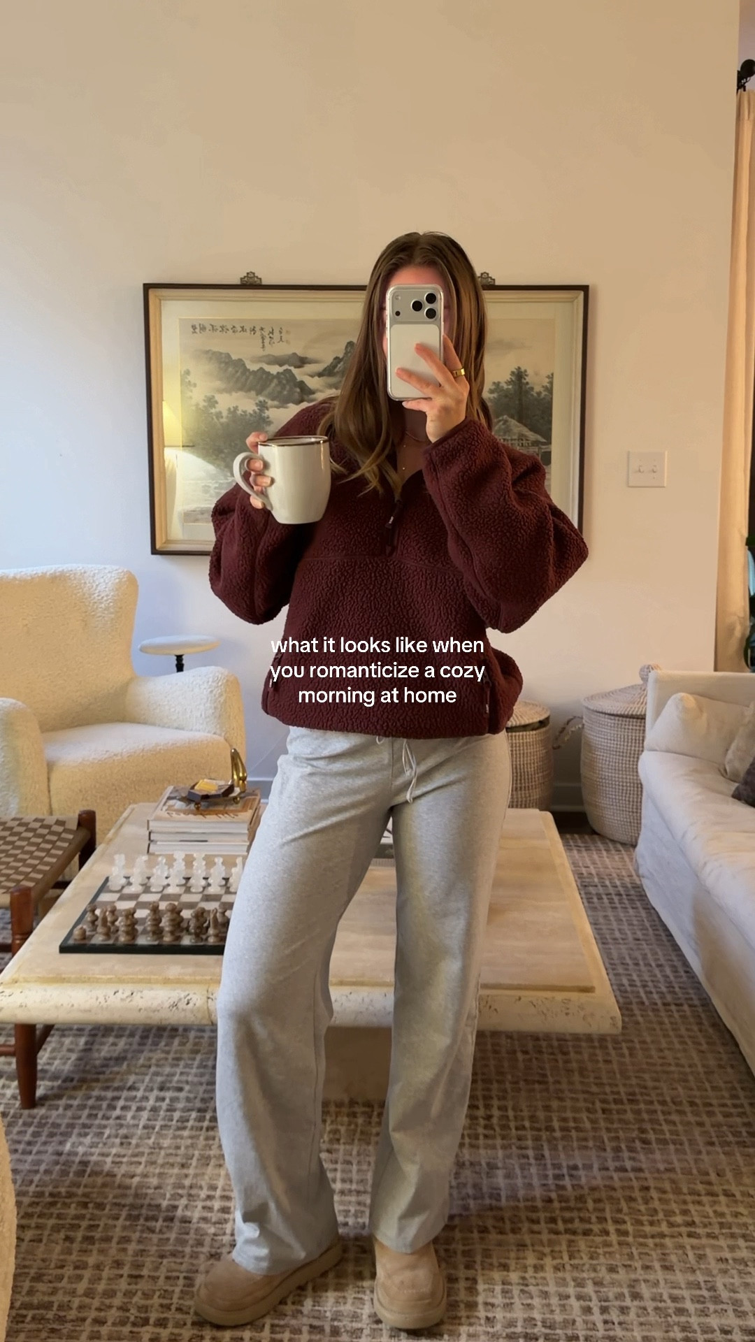 11/22/25 Cozy morning opening shift ☁️
Linking our living room details, my Aritzia cozy lounge outfit, and our pour-over coffee maker — the perfect slow morning essentials for a chilly fall/winter day.

#LTKmorningroutine #LTKHome