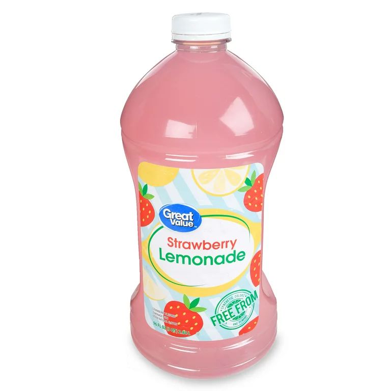 Great Value Strawberry Lemonade, 96 fl oz | Walmart (US)
