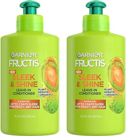 Garnier Fructis Sleek & Shine Anti-Frizz Serum for Frizzy, Dry Hair, Argan Oil, 5.1 Fl Oz, 1 Count (Packaging May Vary) | Amazon (US)