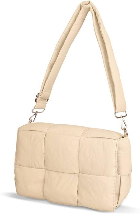 INPAKSA Puffer Woven Bag Women Padded Designer Crossbody Bags Woven Purse Down Shoulder Bags for ... | Amazon (US)