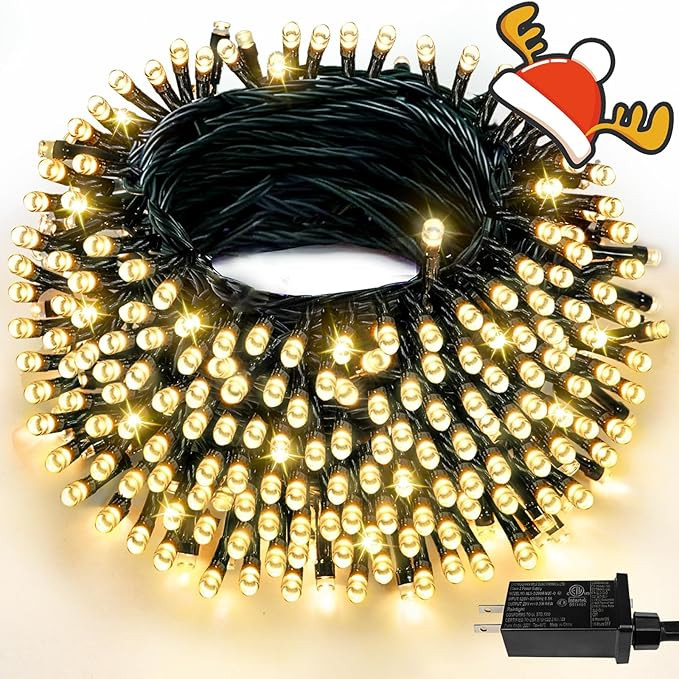 Extra-Long 95FT 240LED Christmas Lights Outdoor/Indoor,Timer & Memory & 8 Modes, Christmas String... | Amazon (US)