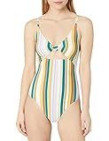 Anne Cole Studio Women's Cutout One Piece Swimsuit, Stripe Print, 10 | Amazon (US)