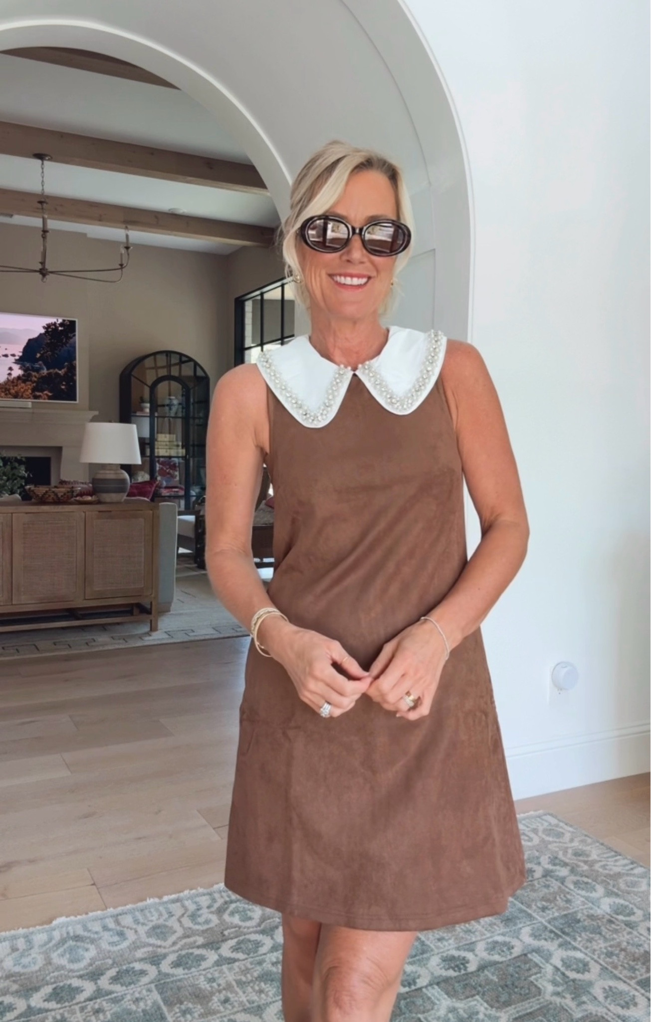 Can you even get over how adorable this suede dress is? The collar detail is everything!

#LTKootd #LTKOver40 #LTKSeasonal