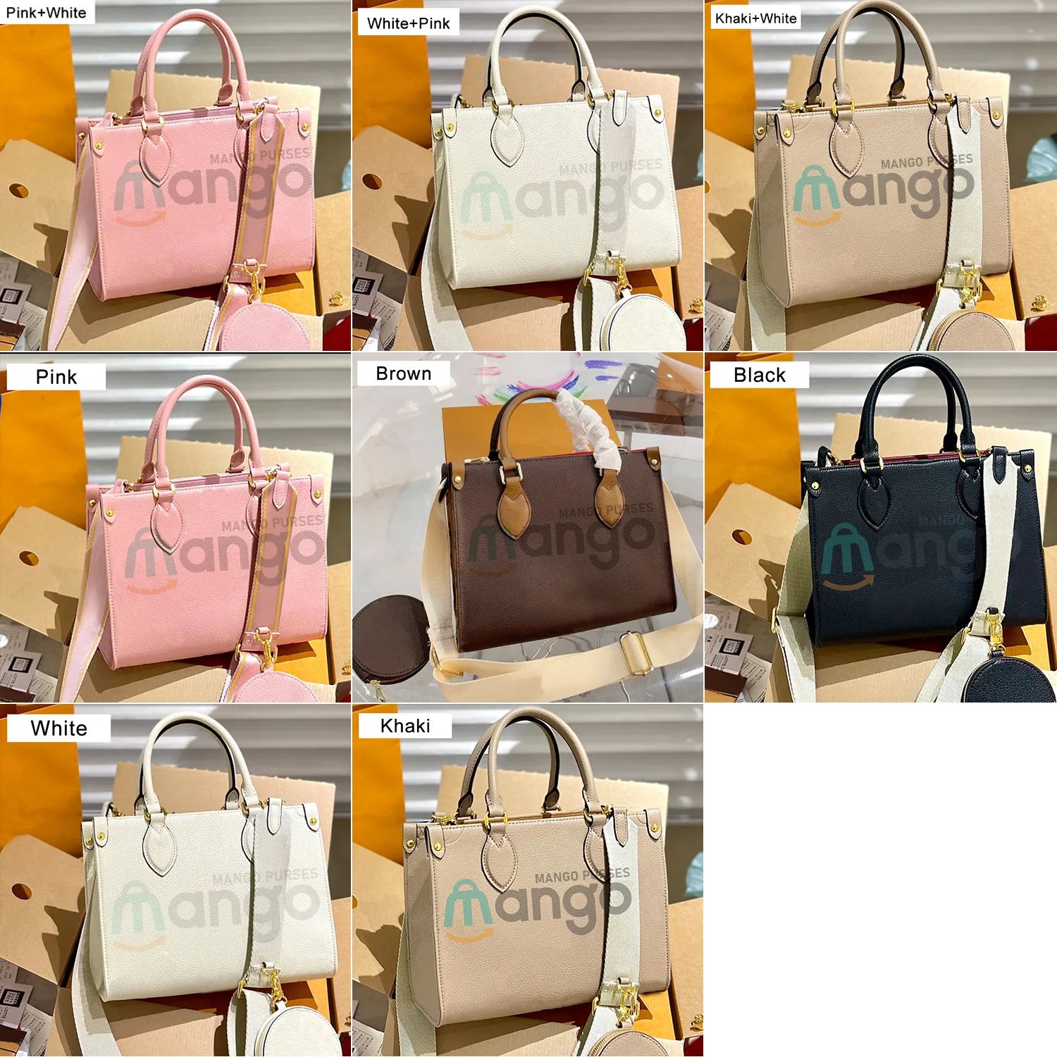 designer bag Purse Tote Bag Women Leather Shoulder Bag With Box+1pcs Straps 25cm | DHGate
