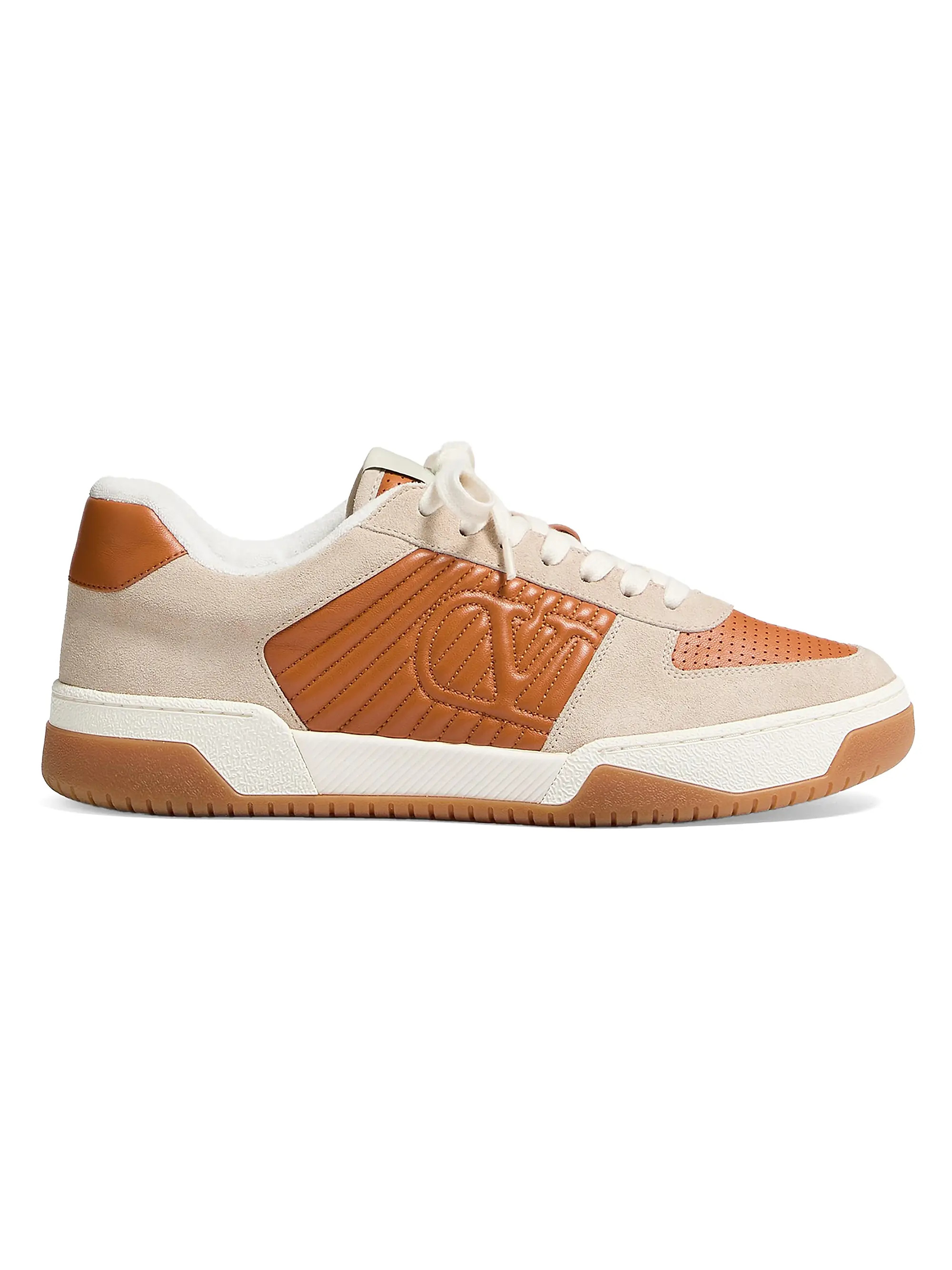Valentino Garavani Sparry Sneakers in Split Leather and Nappa | Saks Fifth Avenue | Saks Fifth Avenue