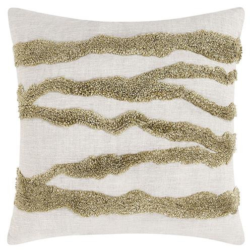 Renee Modern Classic Sea Green Linen Decorative Throw Pillow - 22x22 | Kathy Kuo Home