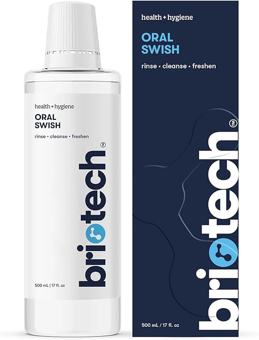 BRIOTECH Oral Swish, Hypochlorous Acid Mouthwash Rinse, Gentle Oral Care Hygiene, Fight Bad Breat... | Amazon (US)