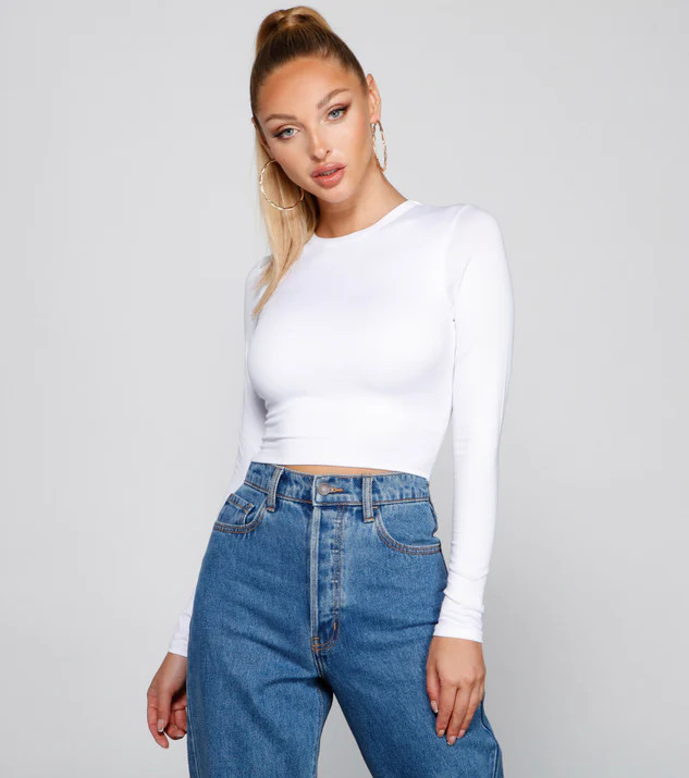 Essential Long Sleeve Crew Top | Windsor Stores