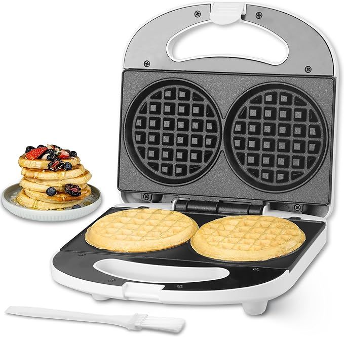 SugarWhisk Double Mini Waffle Maker Machine, Chaffle Maker, Waflera Electrica, Small Waffle Iron ... | Amazon (US)