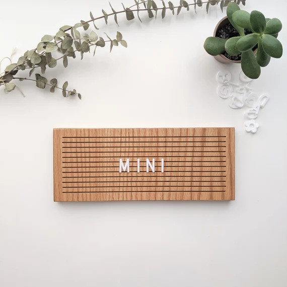 The Mini Oak  4 X 10  Wooden Letter Board  | Etsy | Etsy (US)