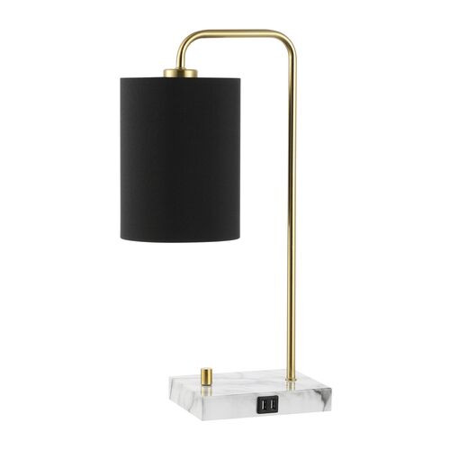 Starlet 20" Table Lamp W/ Usb - Black/Gold | Desk Lamp, Bedside Lamp | One Kings Lane