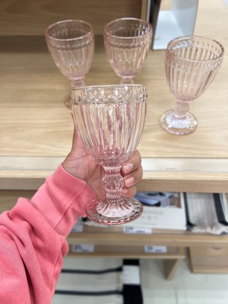 $4 pink glass cups 

#targethome #target #easterdecor 

#LTKstyletip #LTKSpringSale #LTKhome