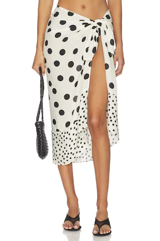 Ekin Midi Pareo in Black & White Dot Mix | Revolve Clothing (Global)