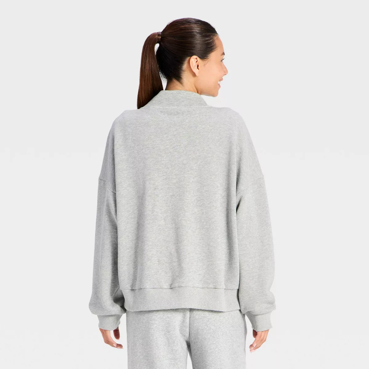 Women's Mockneck Active Pullover - JoyLab\u2122 Gray M | Target