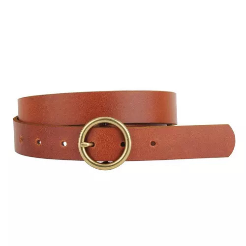 Women's Most Wanted Brass-Toned Circle Buckle Leather Belt | Scheels Sports