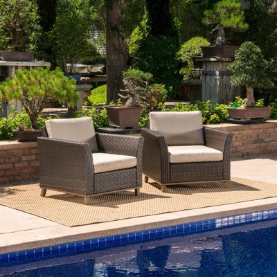 Luxurious Outdoor Club Chairs with Durable Construction and Comfortable Seating, Perfect for Patio and Backyard Relaxation. | Wayfair North America