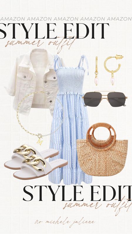 Amazon styled outfits! Love this outfit for the summer! The dress is bump friendly and the woven bag is so cute!! 

Amazon, styled outfits, Amazon fashion, Amazon finds, Amazon gold accessories, Amazon sunglasses, summer styles, summer outfit 

#LTKFindsUnder50 #LTKStyleTip #LTKFindsUnder100