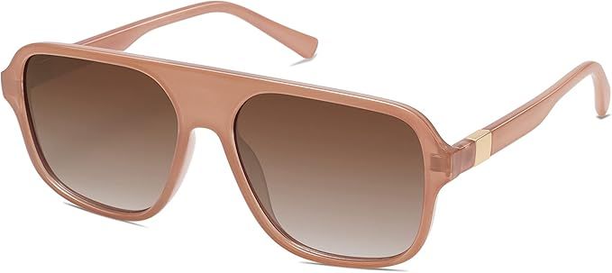 SOJOS Retro Aviator Polarized Sunglasses Womens Mens Vintage Square 70s Shades Classic Sun Glasse... | Amazon (US)