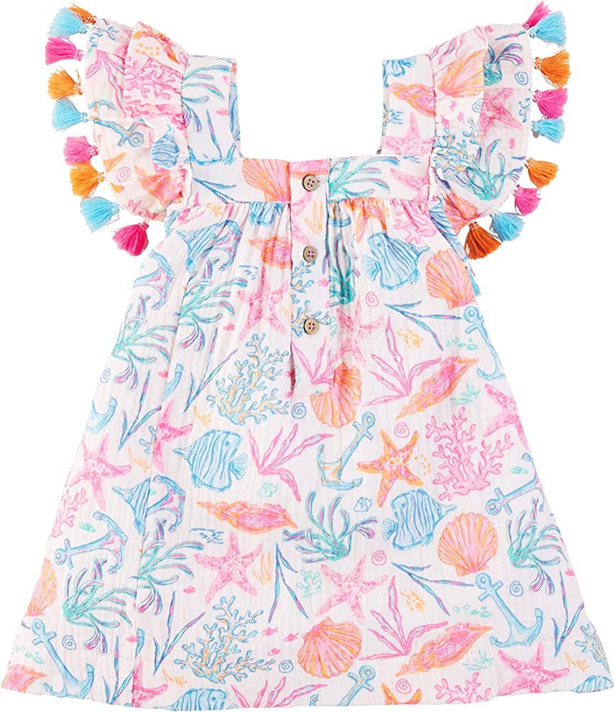 Mud Pie One Size Girls Tassel Dress | Amazon (US)