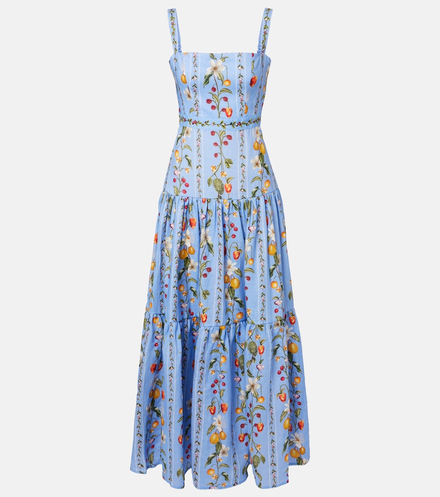 Agua by Agua Bendita Lima printed linen maxi dress | Mytheresa (US/CA)