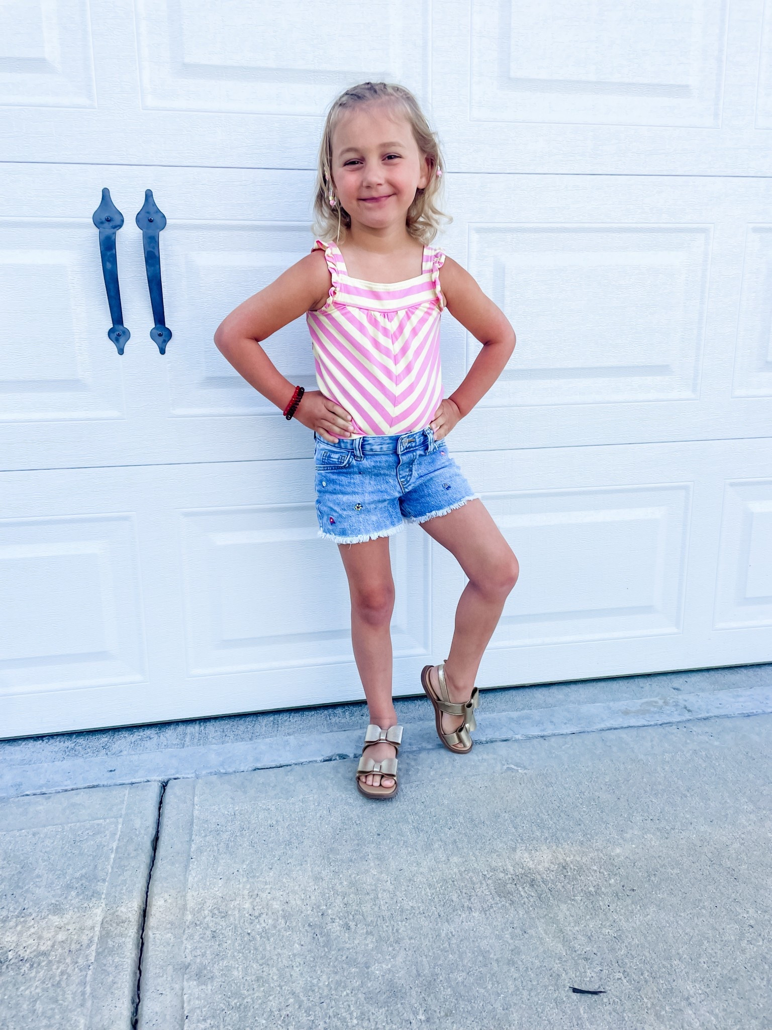 Tank is old but her denim jean shorts with the flowers are brand new and so are her new bow sandals! Great inexpensive finds from Target!

 Click below to shop!

Toddler | girl | shorts | denim | jeans | spring | shoes | kid | sandals | bow



#LTKShoeCrush #LTKFindsUnder50 #LTKKids