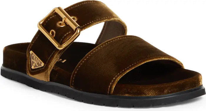 Prada Logo Double Band Slide Sandal (Women) | Nordstrom | Nordstrom