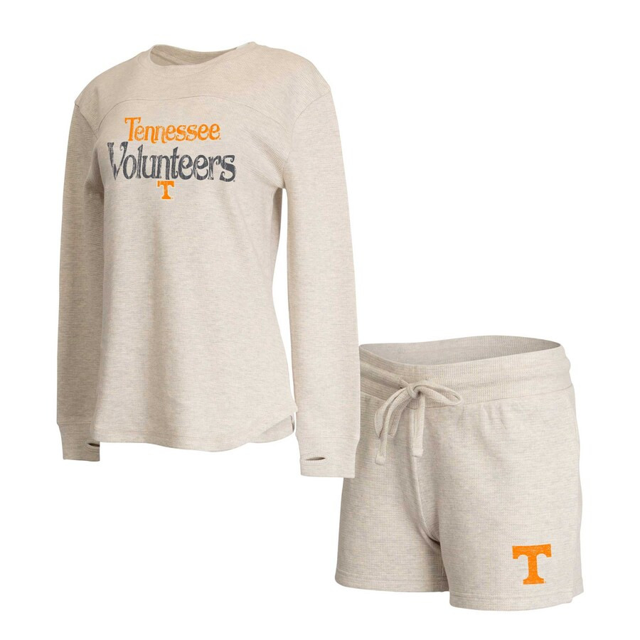 Tennessee Volunteers Concepts Sport Women's Waffle Fabric Long Sleeve T-Shirt & Shorts Set - Crea... | Fanatics