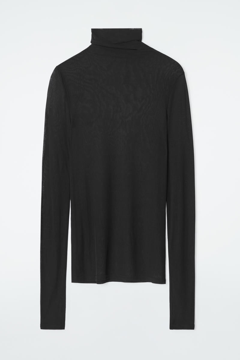 Slim Silk Turtleneck Top | COS UK