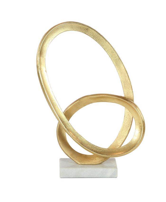 by Cosmopolitan Gold Aluminum Sculpture, Geometric 17 x 12 x 4 | Macys (US)