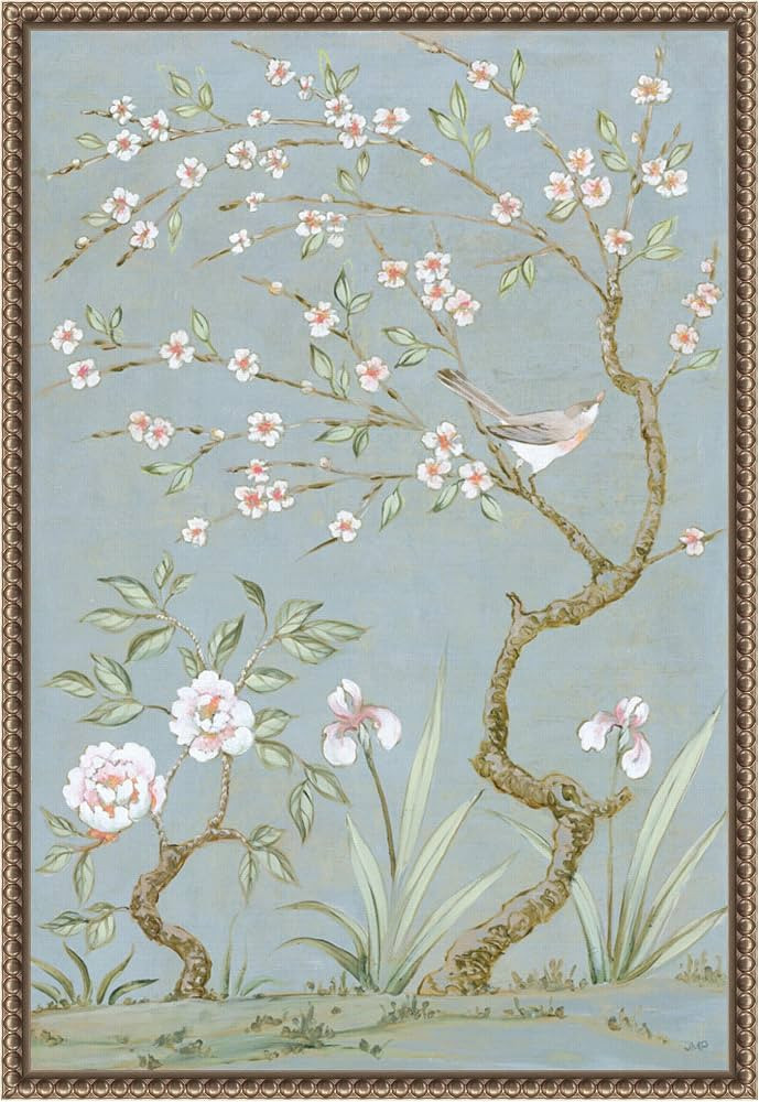 Amanti Art Framed Canvas Wall Art 23x16 Spring Mural I Blue by Julia Purinton, Framed Wall Art Ca... | Amazon (US)
