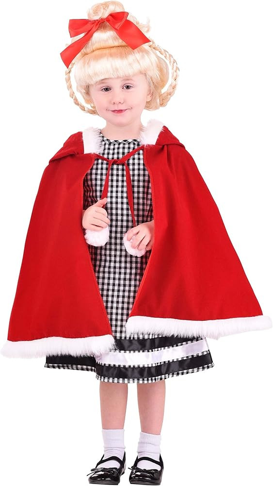 Dr. Seuss Cindy Lou Who Costume for Toddlers, Girl's Pink Christmas Dress for Character Cosplay D... | Amazon (US)