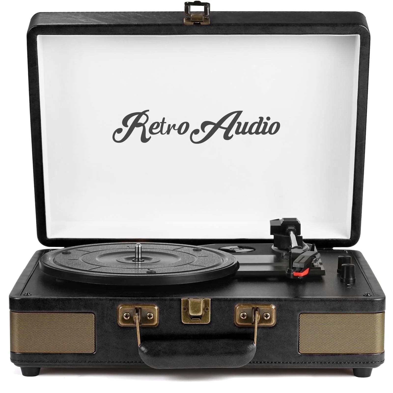 RetroAudio Vinyl Record Player 3-Speed Turntable with Bluetooth, Suitcase Portable Vintage Audio ... | Walmart (US)