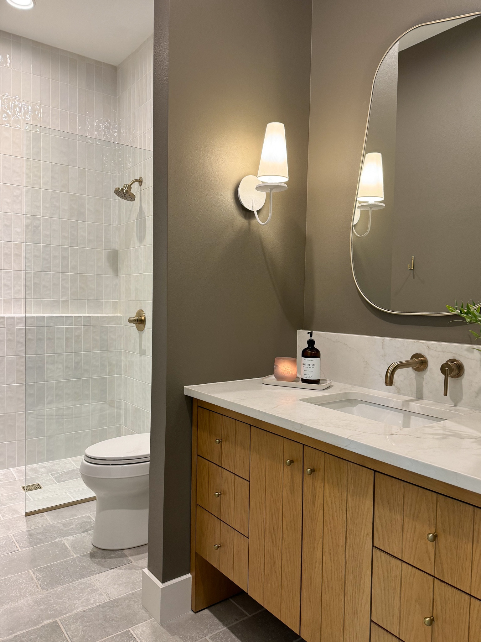 Paint color- SW Anonymous 

Guest bathroom, neutral home, modern organic, white oak vanity, homestyle, home decor, bathroom, vanity, interior design, bathroom, makeover, sconce lighting

#LTKStyleTip #LTKxWayfair #LTKHome