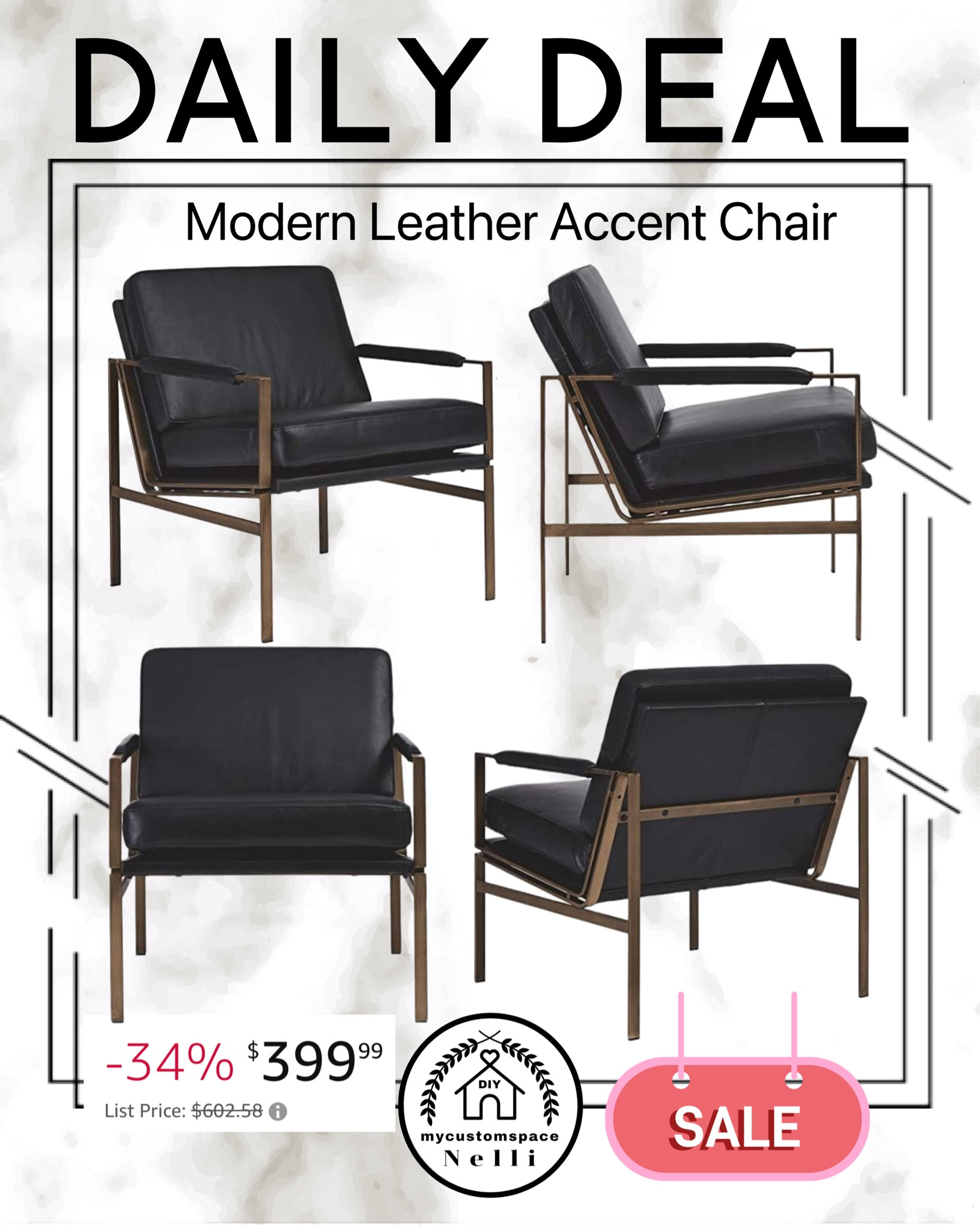 Modern leather Accent Chair on Sale, available in 2 colors m. 
Follow for more every day deals ❤️

Homefinds, home decor, Livingroom, office furniture 

#LTKFind #LTKsalealert #LTKhome