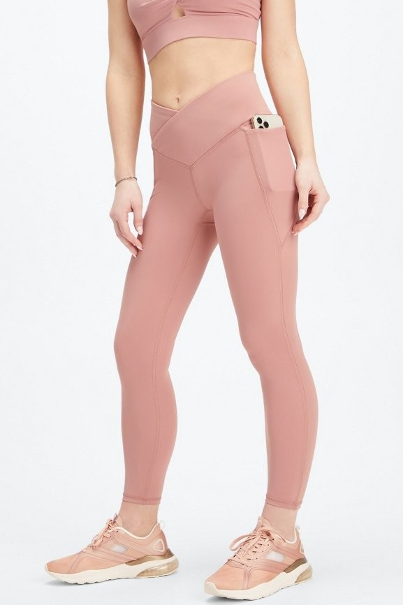 Oasis PureLuxe HW Crossover 7/8 Legging | Fabletics - North America